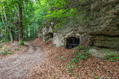 Gemeinde Garching Landkreis Altötting Wald Alter Bierkeller im Tuffstein (Dirschl Johann) Deutschland AÖ